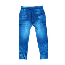 Blue Cowboy Style Digital Printing Kids Pants Baby Jeans Pattern Leggings For Boy Girl Unisex 4
