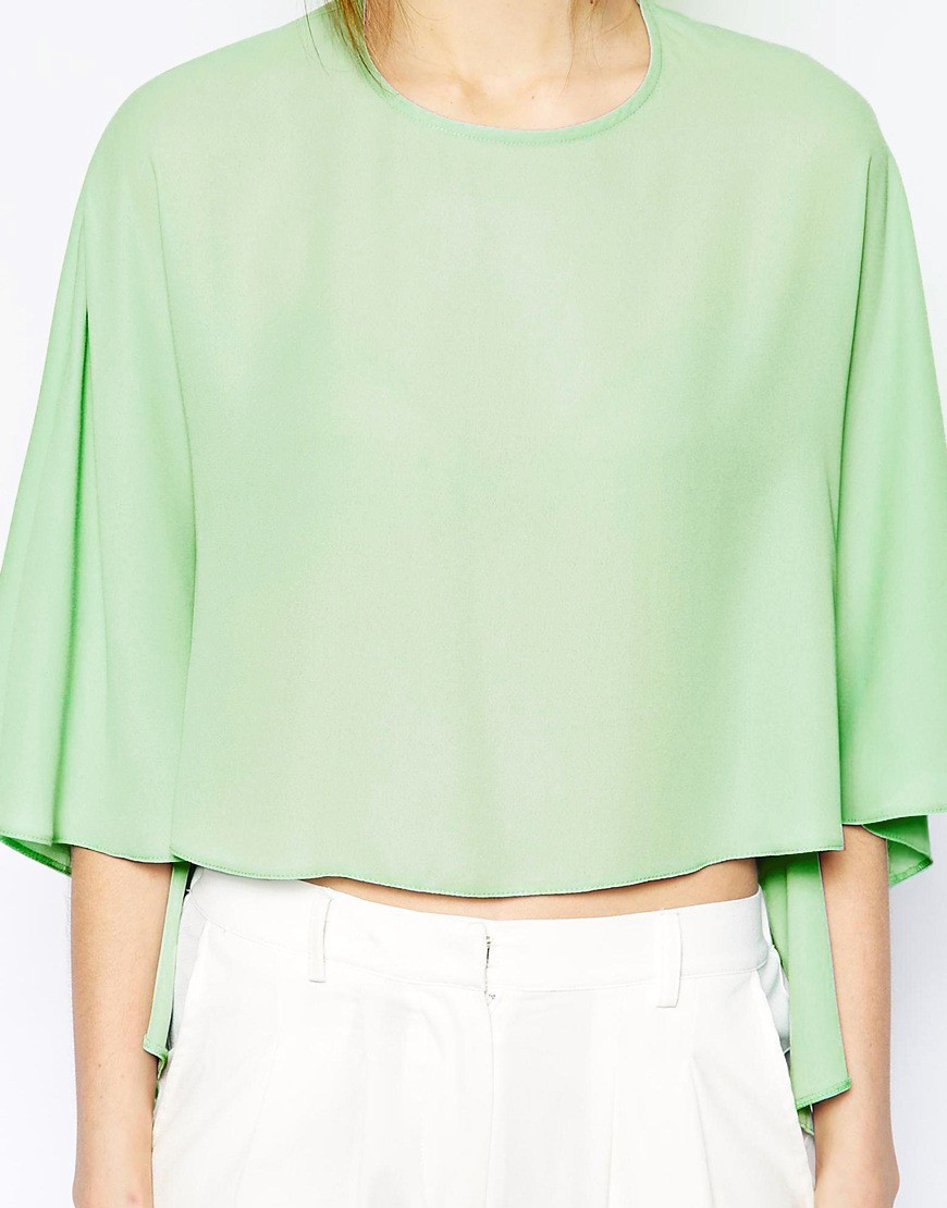 Sexy Women Cape Blouse Cloak Batwing Sleeve Chiffon Shirt For Ladies Loose Crop Top Plus Size