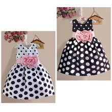 New Toddler Baby girl Dot Printing Princess Dress Baby Flower Girl Sleeveless Party Dress Dot Gown Fancy Dresses Summer Sundress