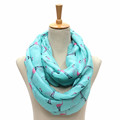 Brand new 2016 Women Flamingos Pattern Loop Scarf Female Ring Scarves Winter Infinity Shawl Wrap Gift