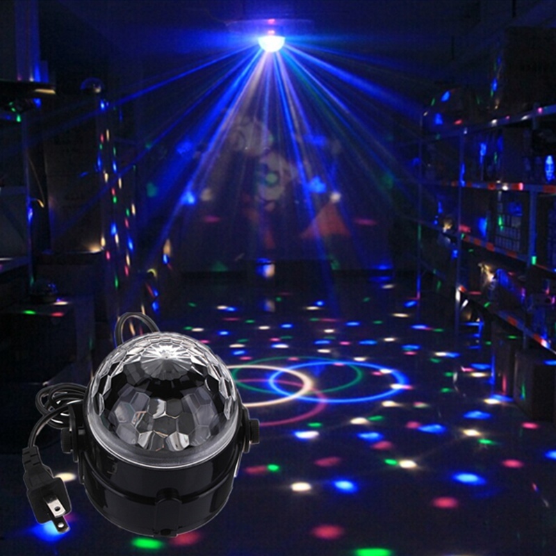 New Arrival Mini RGB LED Crystal Magic Ball Stage Effect Lighting Lamp Party Disco Club DJ Light Show