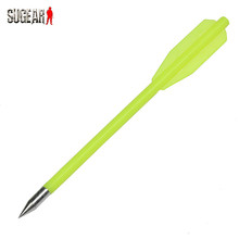 12pcs pack Tactical Archery Arrowhead Steel Military Arrow Tip Broadheads Arrow Bow Accessory Tool Green For