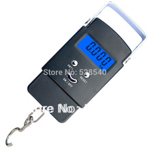Free shipping 1pcs 10g -50kg digital scale/portable luggage scale with blue backlight hanging scales Fishing Scale wholesale!