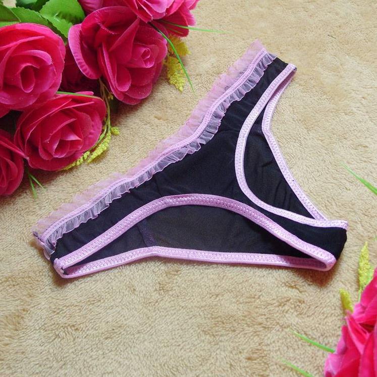 Free Shipping Hot Sale Hot 2015 Women Underwear Ms Sexy Gauze Perspective T Pants Thong Underwear