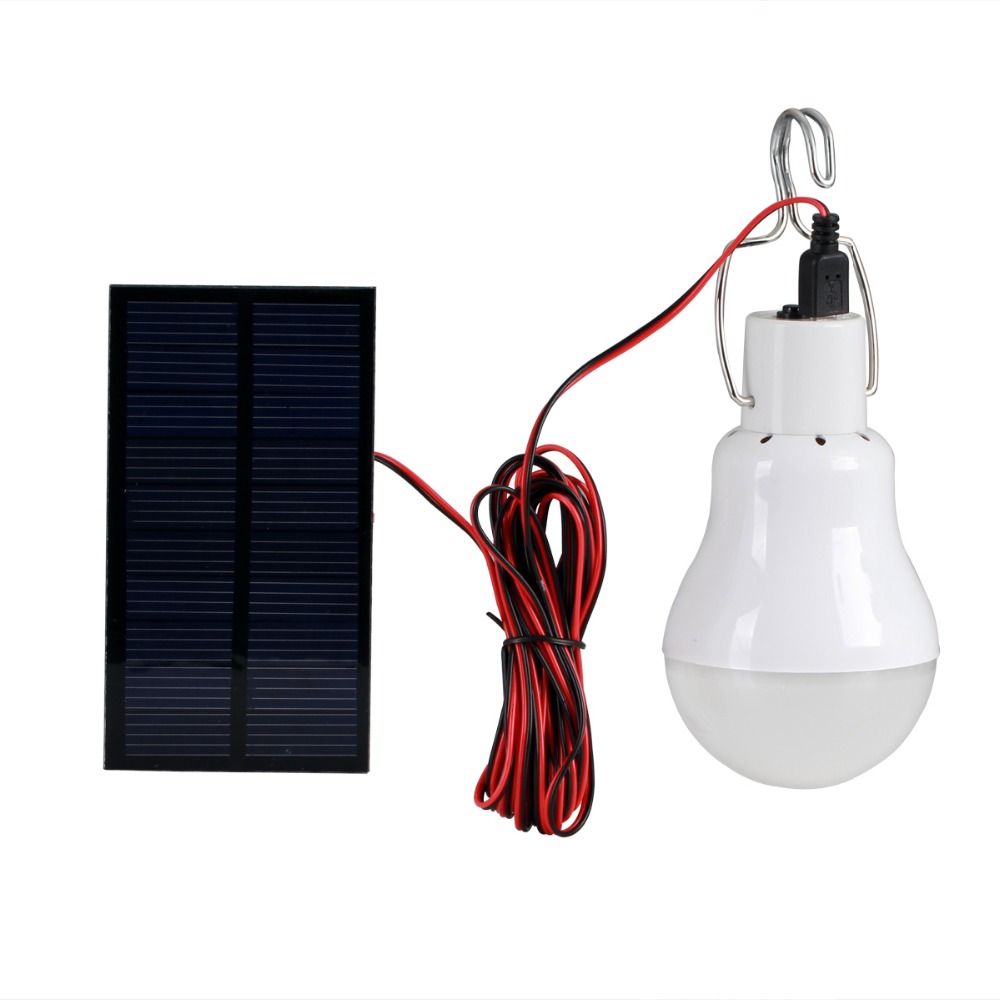 Outdoor Indoor Solar Powered led Lighting System Light Lamp 1 Bulb solar panel Low power camp