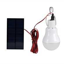 Outdoor/Indoor Solar Powered led Lighting System Light Lamp 1 Bulb solar panel Low-power camp nightfair travel used 5-6hours