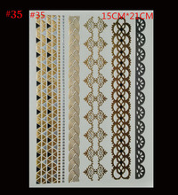 style Body art chain gold tattoo temporary tattoo tatoo flash tattoo metallic tattoo jewelry temporary tattoost stickers