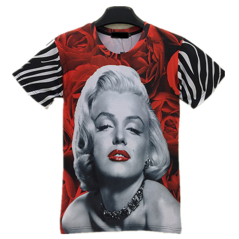 2015 New Mens Fashion 3D Printing t shirt Male Su...