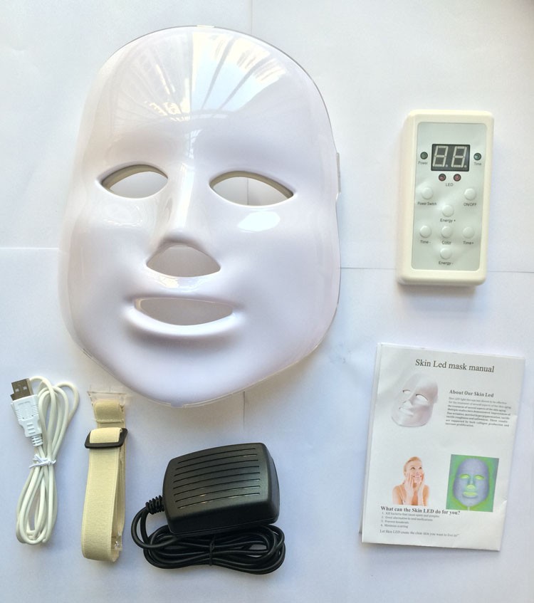 Photon LED Electric Facial Mask Skin PDT Skin Rejuvenation Beauty Therapy 3 Colors Light beauty salon Anti-Aging Wrinkle Removal