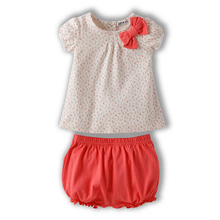 Kids Baby Girl Cherry Dots T shirt Tops Short Pants 2Pcs Bow Cotton Outfits 1 3YFree