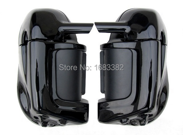 New Motorcycle Painted Bright Vivid Black Lower Vented Leg Fairing Hardware For font b Harley b