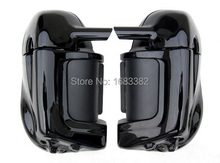 New Motorcycle Painted Bright Vivid Black Lower Vented Leg Fairing Hardware For Harley Davidson Touring HD Road King Parts