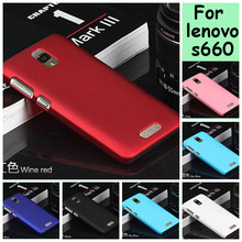 Free Shipping Ultra thin Oil coated rubberized plastic case For Lenovo s660 phone bag Frosted Colorful
