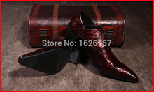Hot Newest Snakeskin Men Italian Leather Wedding Shoes Wine Red Classic Men Party Brand Oxfords Flats Male Lace-up Shoes 39-46