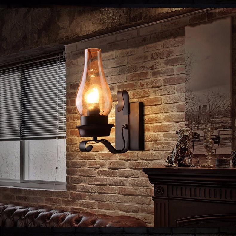 Vintage Iron American Bar Restaurant Porch Wall Lamps Wall Lights Sconce Fixture eBay