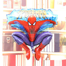 De gran tamaño grande hombre de araña en forma globos de papel de aluminio de dibujos animados fiesta de cumpleaños decoración globos niños decoración del partido