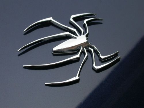 Decal Sticker 3D Spider Car Truck Motor Metal New Cute Shape Emblem Chrome