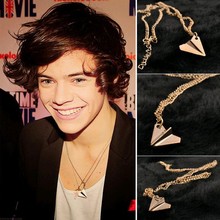 UK 1D One Direction Band Harry Styles Silver Paper Airplane Pendant Necklace Men Women Jewelry Chain Collares Choker Necklaces