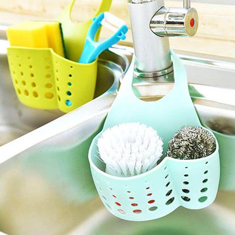 Portable Home Kitchen Hanging Drain Bag Basket Bath Storage Tool Sink Holder CA
