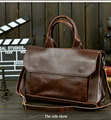 P.kuone Designer Brand Handbags Shoulder Bag Leather Briefcase Men