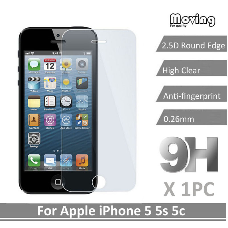 9 H 0.3 мм 2.5D Дуги Закаленное Стекло-Экран Протектор для iPhone 5s 5 5c SE Взрывозащищенный Закаленное Защитная Пленка Для iPhone 5