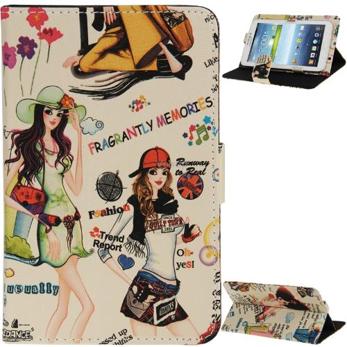 Гаджет  Lovely Sweet Fashion Girl Pattern Universal Leather Case with Magic Tape Holder for 7 inch Tablet PC Adjustable Size None Изготовление под заказ