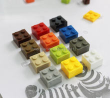 100pcs lot 2X2 DIY Enlighten Toy Plastic Building Block Bricks For Kids Compatible With Lego Assembles