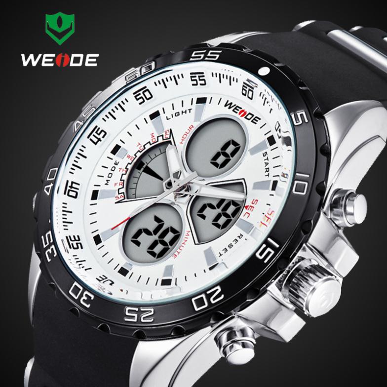 2015 Latest 30 Meters Waterproofed WEIDE Brand Analog Wristwatch Men Sports Watch Japan Quartz Movement Watches