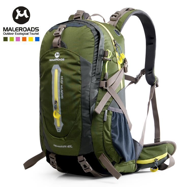 Maleroads Outdoor sport bag travel backpack climbing backpack schoolbag climb knapsack hiking backpack camping packsack 40L