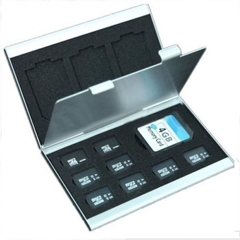 Флэш памяти микро-карточка TF карты алюминия протектор коробка для хранения чехол обложка держатель
