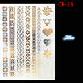 Golden and silver model CF 13 Flash tattoos One time temporary tattoo body art of high