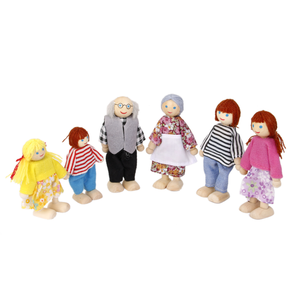wooden family for dolls house