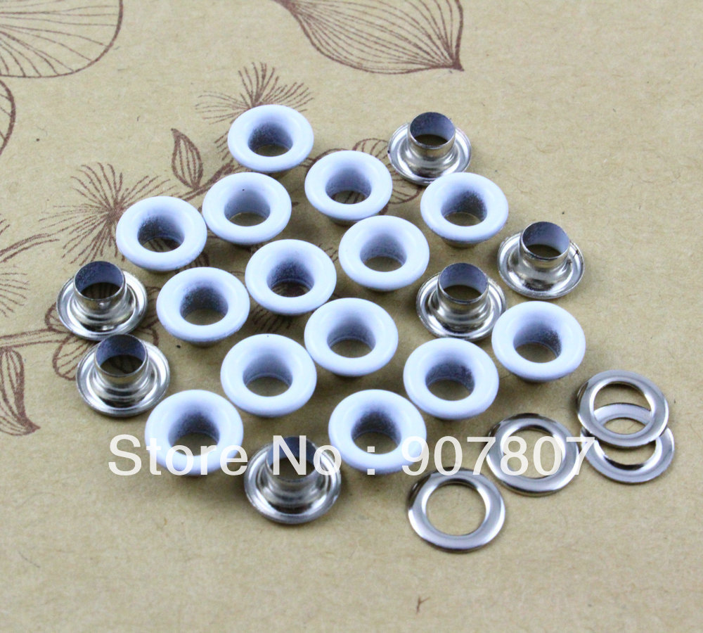 8mm White Round Grommet Eyelet Free Shipping Wholesale High Quality