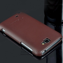 Luxury Genuine Leather Case for Samsung Galaxy Note2 N7100 Lychee Skin Flip Cover Cowhide Phone Accessories