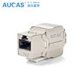 AUCAS 4pcs pack Cat7 RJ45 FTP Zinc Alloy Module shielded Keystone Jacks Impact design for faceplate