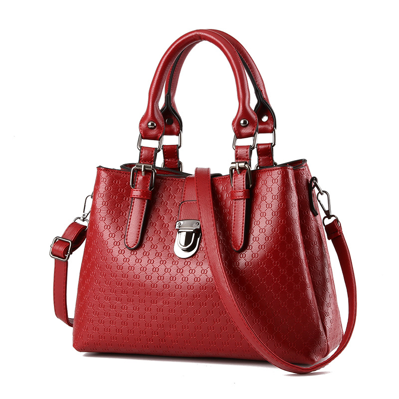 2016 New Fashion Brand Women s Handbag PU leather Casual Totes Embossed Satchel Bag Ladies Luxury