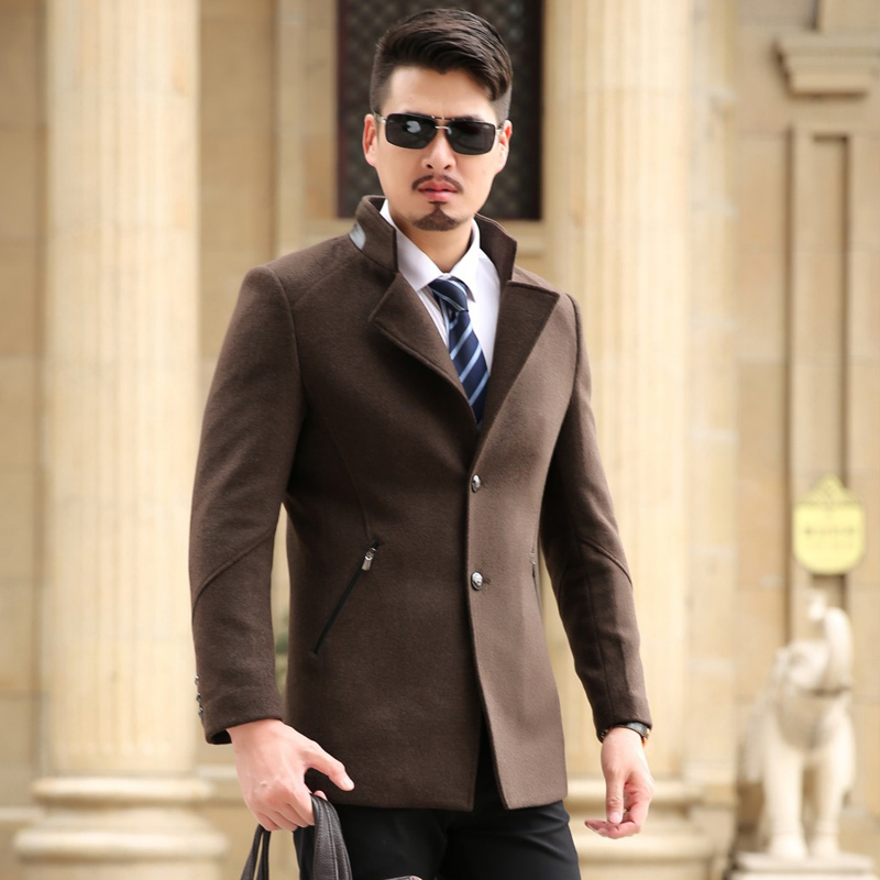 new 2015 Special winter new men's fashion casual menswear Slim woolen coat jacket coat winter coat men wool coat M-4XL