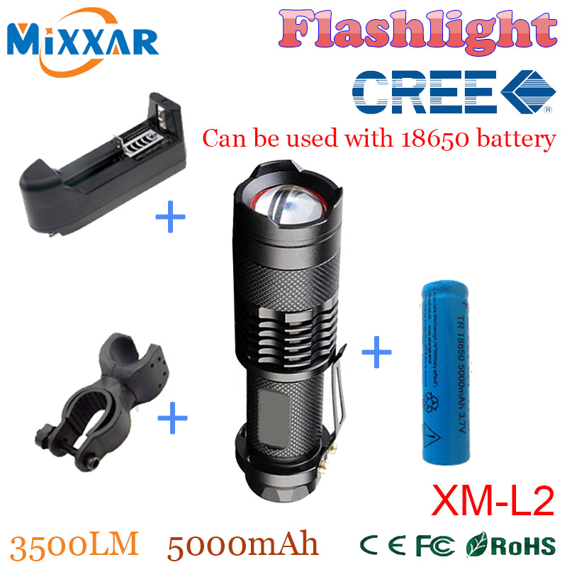 ZK50 LED flashlight for bicycle Bike light CREE XML2 3500LM Adjustable 5-modes practical LED lanterna bike Flashlight