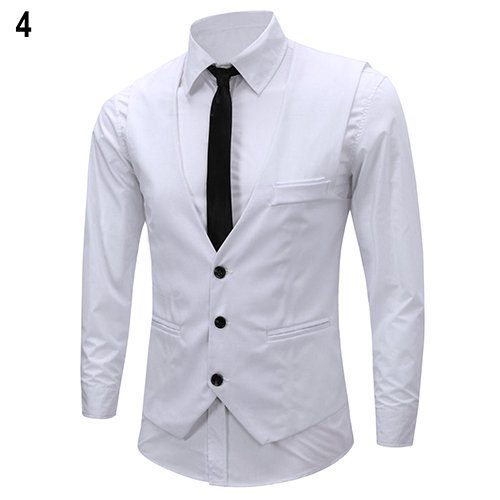 Details about / Mens Formal Business Slim Fit Chain Dress Vest Suit Tuxedo Waistcoat Wedding New