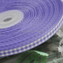 2/8″ 6mm Purple tartan plaid ribbon bows appliques craft/sewing/doll Lots U pick 50Yard