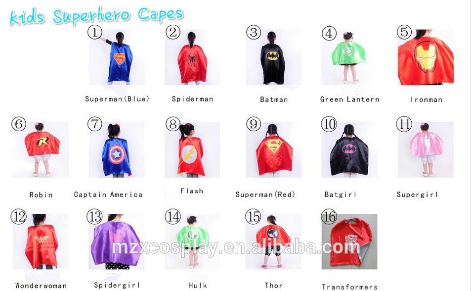Kids_Party_Cosplay_Costume_SUPERHERO_CAPES_Superman