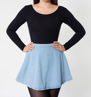 New 2014 summer fashion spring women American Apparel Denim Circle Skirt solid tutu female xs s m l Elina\'s shop