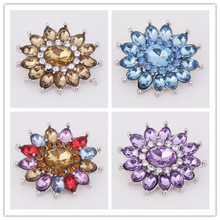 10pcs 2016 Hot Sale High Quality 18MM Metal Snap Button Rhinestones Mixed Styles DIY Snaps Charms Jewelry Bracelet&Bangle ZJ1423