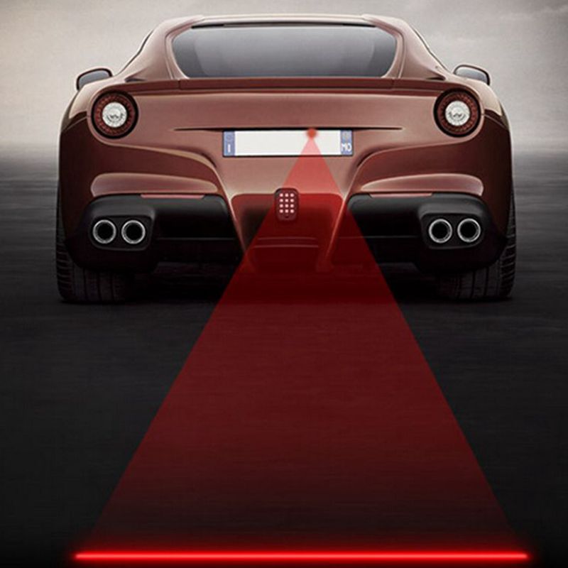 Newest Anti Collision Rear-end Car Laser Tail Fog Light Auto Brake Parking Lamp Rearing Warning Light