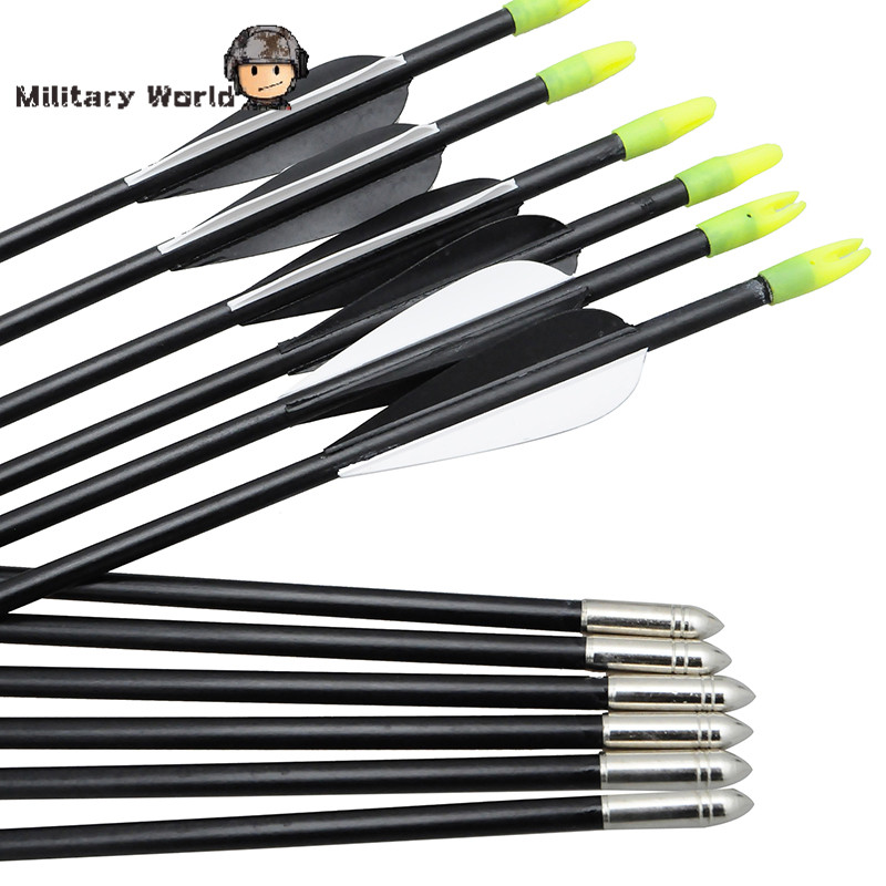 12pcs pack Shooting Lightweight 80cm Length 15 80lbs Arrows For Compound Bow Recurve Bow Outdoor Archery