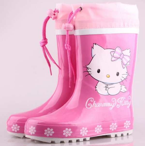 Children Rain Boots 2016 New Spring Winter Hello Kitty Brand Carton