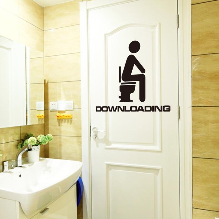 Гаджет  Fashion Bathing Room Art Decals Removable Waterproof Toilet Stickers HG-WS-1050 None Дом и Сад