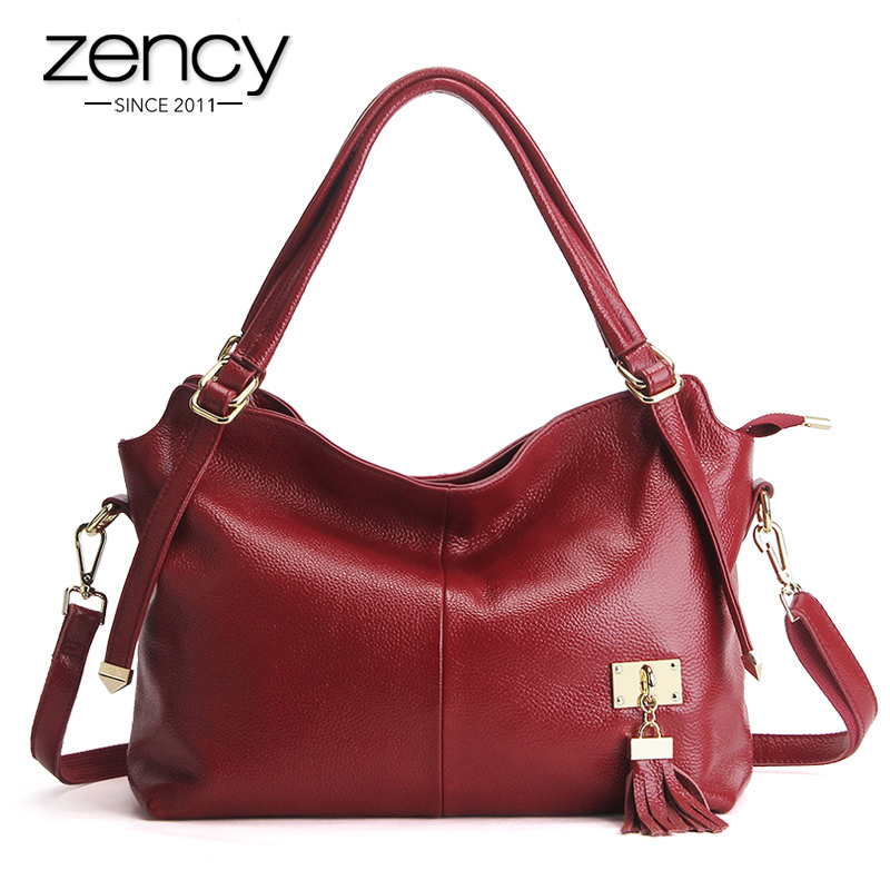 0 : Buy New American LUXURY Tassel 100% Soft Genuine Leather Women Shoulder Bag ...