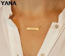 YANA Jewelry 2015 New Cute Short Strip necklace gold Plated Charm Infinity Pendants Necklaces ChainS Wedding Event Jewelry gIFT
