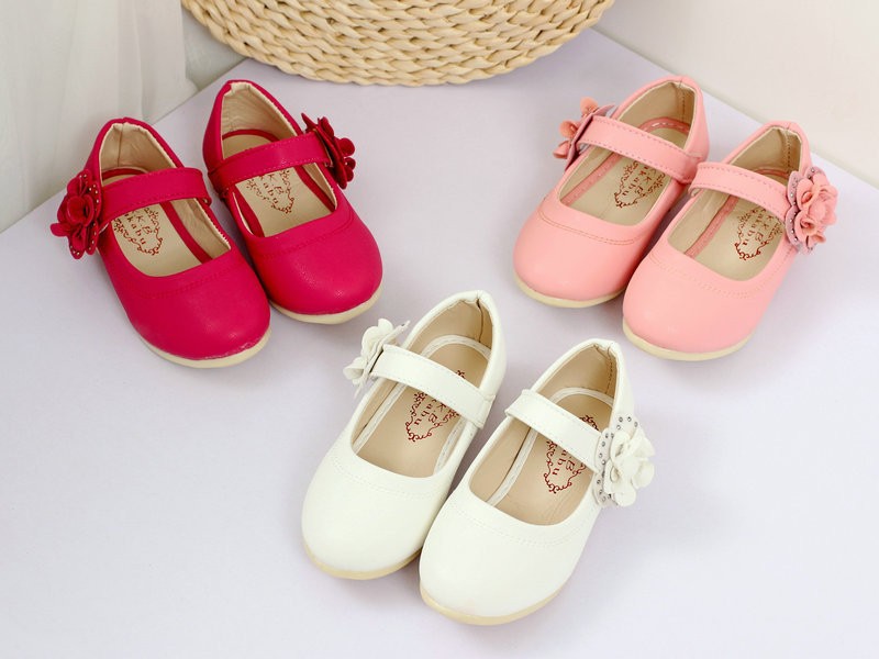 girl leather flower shoes (9)